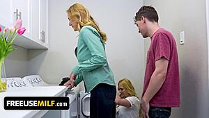 Busty Blonde MILFs Get Used Hard By Pervert Stud