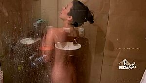 Colombian Slut Fucks Big Cock In Bathroom