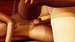 Pokemon Triple Futa Nessa Hilda Bea Rip Clothes in 3D Creampie