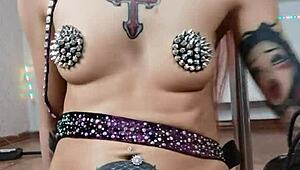 nastya fox dances and strips naked on stage