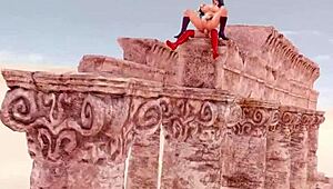 the blonde dominated the brunette in pussy fucking