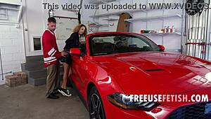 Tiny girl calmly chats while friend uses her in car