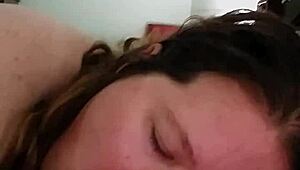 Slutslave1975 relishes sucking hard cock in gritty retro blue film.