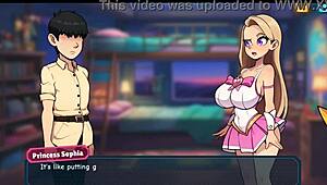 princess sophia in hentai game strips naked