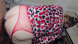 Thick White Girl with Big Tits Rides BBC Dildo in Wild POV.