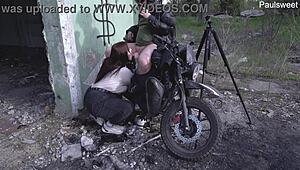 Hot Russian Milf Enjoys Motorcycles and Big Dicks