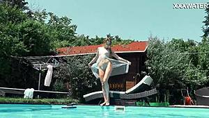 Ivi Rein's natural tits and tight pussy underwater adventure.