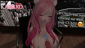 Giant Cat Girl Tits Teasing Vtuber Titty Fuck