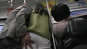 Japanese Wife on Train - Makiko Tsurukawa Faces Humiliation with Intense Handjob