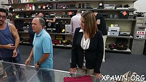 Amateurs Bent Over For Cock Sucking And Fucking In Shop