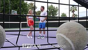 Spyfam Step Bro Teaches Step Sis Tennis With Big Dick