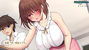 my fav teacher is enjoying hentai so much