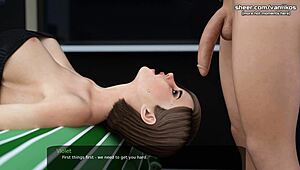 hot milf teacher licks her stunning big boobs on cam