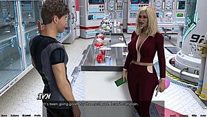 Stranded in space, checking out the cute robot girl 😍