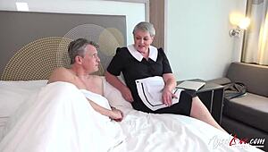 Ever seen a fat British granny ride a huge monster cock like this?