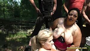 hey, wanna see german fat chicks get banged hard in nature? how do they handle double assfucking outdoors?