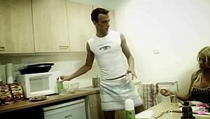 Blonde Bimbo Plays With Dick Until Cumshot!