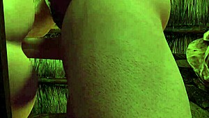 I’m, uh, so into ridin’ this cock sideways in a wild Skyrim parody with my slim blonde self!