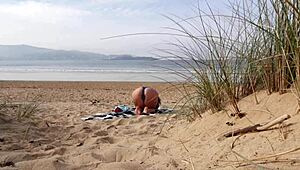 I Filmed a Curvy MILF Changing Clothes on Beach