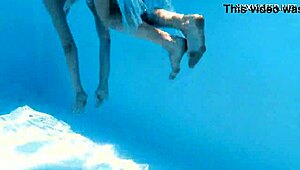 Ivi Rein's natural tits and tight pussy underwater adventure.