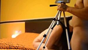 Hidden Camera Catches Bianca Riding and Sucking Monster Cock