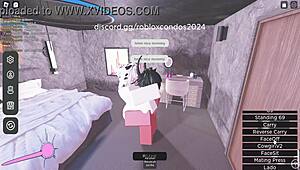 playing roblox with random girls in virtual world