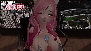 Giant Cat Girl Tits Teasing Vtuber Titty Fuck