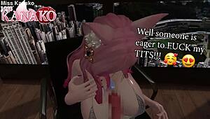 Giant Cat Girl Tits Teasing Vtuber Titty Fuck