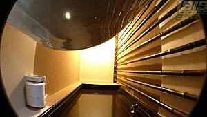 Wow, curvy teen caught on toilet cam in HD!