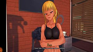 Oh wow, meet the hellhound girl with huge tits in this hentai champion realm!