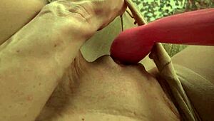 Yo, check this busty milf Raquel humping the couch in tight pantyhose, so hot!