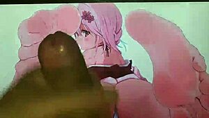 Anime Feet Covered In Sticky Cum Tribute