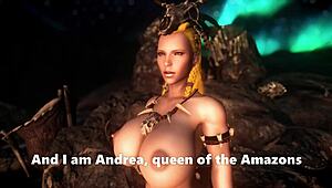 andrea the amazon in a tall hentai adventure