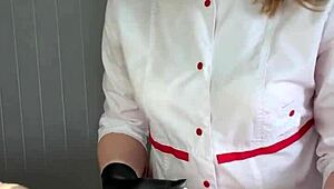 Russian Depilation Master Sugarnadya Trims Penis And Balls Before Sudden Ejaculation