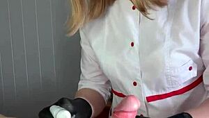 Russian Depilation Master Sugarnadya Trims Penis And Balls Before Sudden Ejaculation