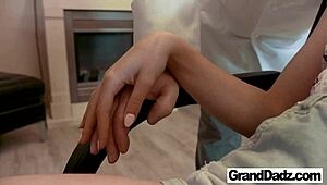 bareback hairstylist goes wild on tight pussy!