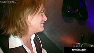 penthouse pet nikki benz strips and sucks cock