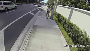 Banging Huge Titty Broke Teen in a Public Parking Lot