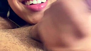 Intense blowjob and handjob session leaves her craving more