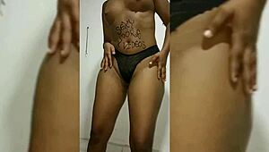 cute latina model shows off tits and ass in uncensored solo anime style 😏