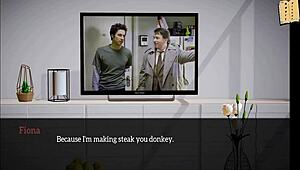 Amateur Milf with Big Tits in Homemade Cartoon Family Scene