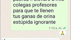 Colegiala begs to improve her grade in web chat