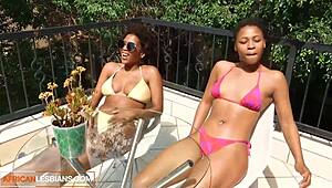 African Lesbians Dive into Real Amateur Girl-on-Girl Toy Play Fun