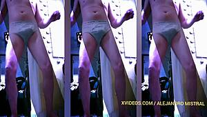 Hey, check Alejandro Mistral showing off in tight underwear, pure fetish!
