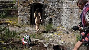 What secrets hide in nude shooting at abandoned Totleben Island base?