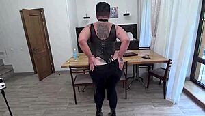 Stepmom crashes stepsons party for rough blowjob and anal pounding