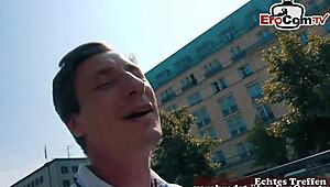 Wow! German blonde picked up on blind date for raw fucking