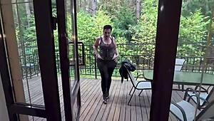 Stepmom crashes stepsons party for rough blowjob and anal pounding