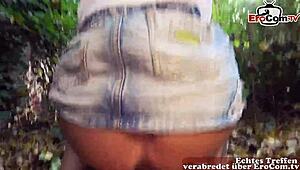 Outdoor POV Fuck with Tattooed Blonde German Milf on Date