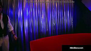 penthouse pet nikki benz strips and sucks cock